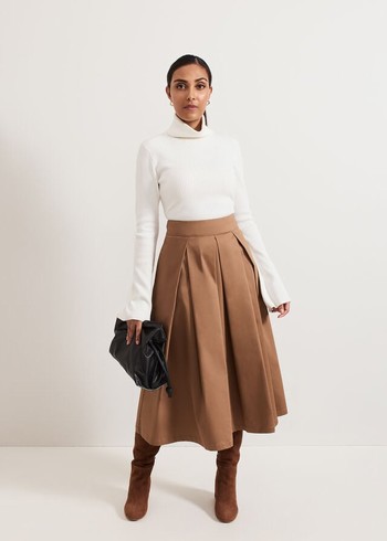 Phase Eight Trinity Petite Skirts Brown Australia | SY3612809